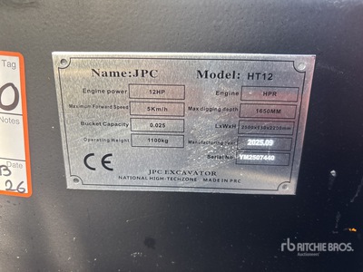 JPC HT12 Minibagger (Unused)
