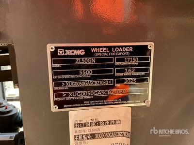 2025 XCMG ZL50GN Wheel Loader (Unused)
