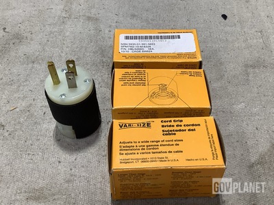 (3,047) Hubbell HBL5266C Vari-Size Cord Grip Electrical Plugs