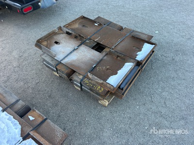 Quantity of (10) 2025 Kit Containers QT-F-BLANK Skid Steer Attachment Mounting Plate (Unused)