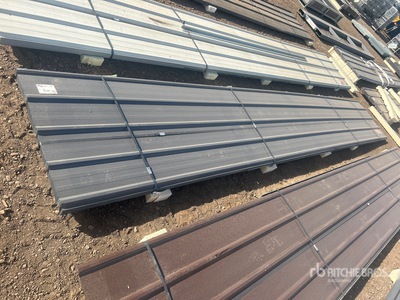 Quantity of (70) 20 ft x 3 ft Grey Metal Roof Panels Divers - autres (Unused)