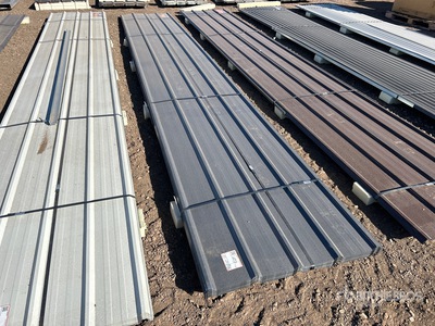 Quantity of (70) 20 ft x 3 ft Grey Metal Roof Panels (Unused)