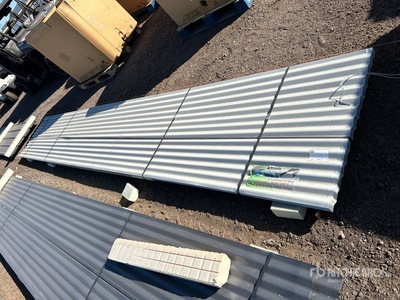 Quantity of (20) 20 ft x 3 ft White Metal Roof Panels (Unused)