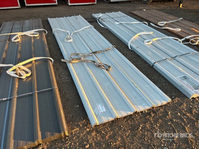 Quantity of (20) 20 ft x 3 ft White Metal Roof Panels (Unused)