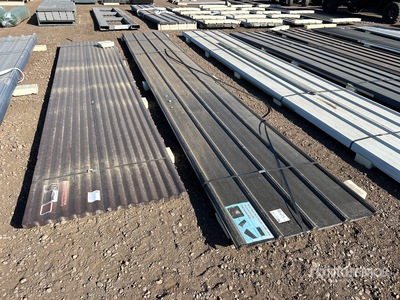 Quantity of (20) 20 ft x 3 ft Black Metal Roof Panels (Unused)