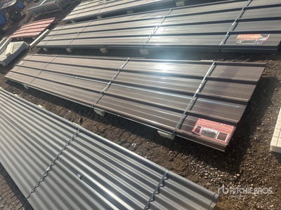 Quantity of (20) 20 ft x 3 ft Brown Metal Roof Panels (Unused)