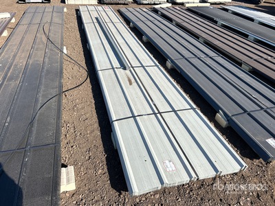 Quantity of (70) 20 ft x 3 ft White Metal Roof Panels (Unused)