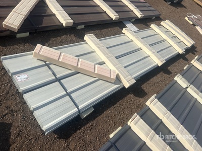 Quantity of (70) 16 ft x 3 ft White Metal Roof Panels Divers - autres (Unused)