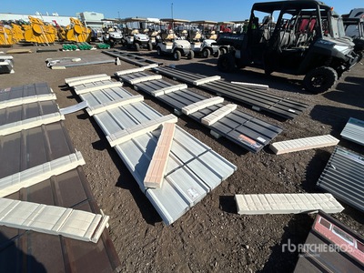 Quantity of (70) 16 ft x 3 ft White Metal Roof Panels (Unused)