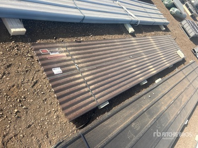 Quantity of (70) 16 ft x 3 ft Brown Metal Roof Panels (Unused)