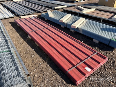 Quantity of (30) 12 ft x 3 ft Red Polycarbonate Roof Panel (Unused)