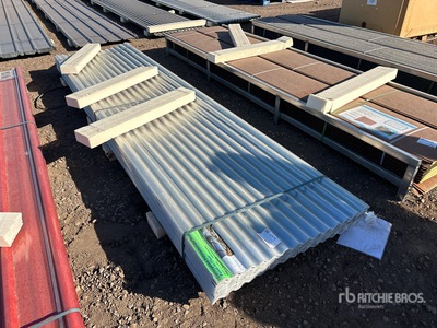 Quantity of (100) 12 ft x 3 ft Clear Polycarbonate Roof Panel (Unused)