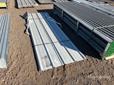 Quantity of (30) 9.8 ft x 3 ft White Metal Roof Panels (Unused)