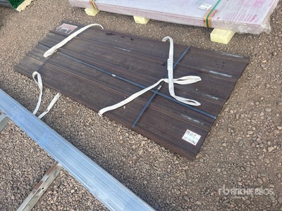 Quantity of (30) 8 ft x 3 ft Brown Metal Roof Panels (Unused)
