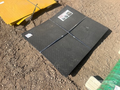 Quantity of (20) Black Steel Diamond Plate 3 ft x 4 ft (Unused)