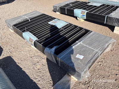 Quantity of (10) 7.69 Ft X 3.3 Ft Black Galvanized Steel Schermen