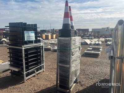 Quantity of (100) 15 in x 27 in Fluorescent Traffic Cones (Unused)