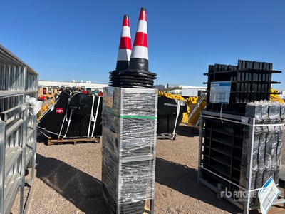 Quantity of (100) 15 In X 27 In Fluorescent Traffic Cones