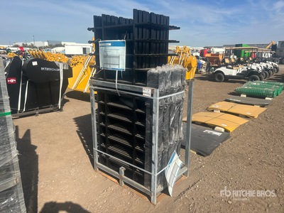 Quantity of (20) 6 ft x 3 ft 6 in Powder Coated 6 ft x 3 ft Galvanized Steel Fencing (Unused)