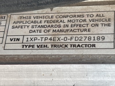 2015 Peterbilt 367 8x6 Tri/A Sleeper Truck Tractor