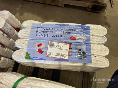Quantity of (20) Heavy Duty Industrial Polyester Lifting Strap 9.8 ft x 1.2 in 2200 lb
