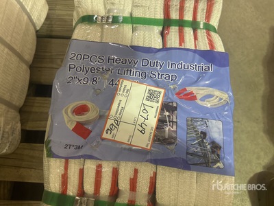 Quantity of (20) Heavy Duty Industrial Polyester Lifting Strap 9.8 ft x 2 in 4400 lb (Unused)
