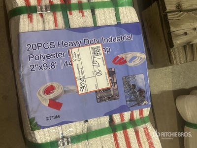 Quantity of (20) Heavy Duty Industrial Polyester Lifting Strap 9.8 ft x 2 in 4400 lb (Unused)