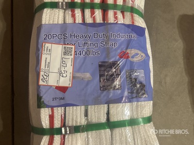 Quantity of (20) Heavy Duty Industrial Polyester Lifting Strap 9.8 ft x 2 in 4400 lb (Unused)
