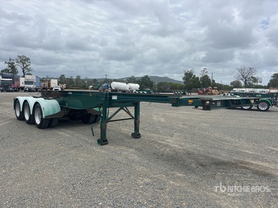 2009 Ophee 6.5 m Tri/A B-Double Lead Container aanhangwagen