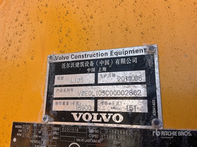 2019 Volvo L105 Wheel Loader