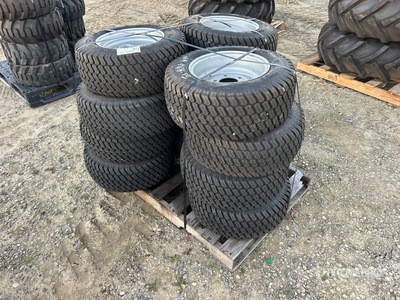 Quantity of (4) Pallets of 23X8.50-12 / 8-18 / 6.00-12 إطارات المعدات