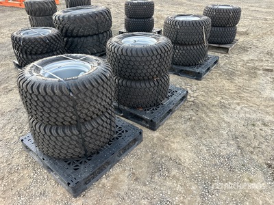 Quantity of (4) Pallets of 33X15.5-16.5 إطارات المعدات