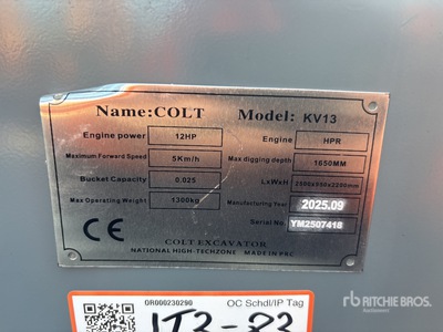 Colt KV13 Minibagger (Unused)