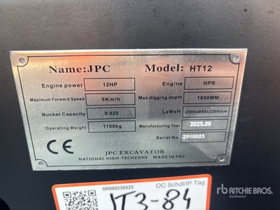 JPC HT12 Minibagger (Unused)