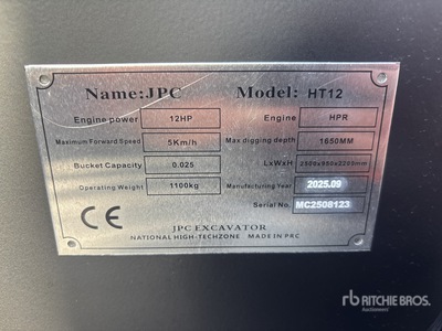 JPC HT12 を見 Mini Excavator (Unused)
