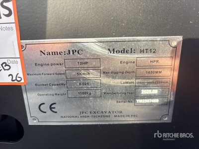 JPC HT12 Minibagger (Unused)