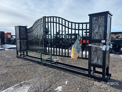 2026 Suihe NFG-20FGP-E 20 ft Wrought Iron Bi-Parting Driveway Gate (Unused)