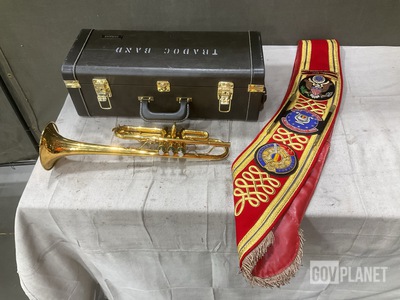 (1) Yamaha Trumpet w/Case & (1) Sash
