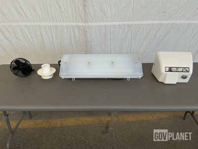 (30) Hand Dryers, (1) Lighting Fixture, (3) Fans & Assorted Items
