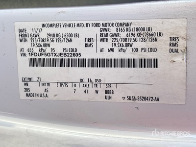 2018 Ford F-550 XL 4x2 Pritsche-Lkw