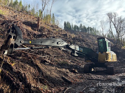 2015 Cat 568LL Heel Boom Cargadora de troncos