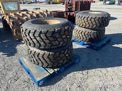 Quantity of (4) 18-22.5 Goodyear Super-Single Tires