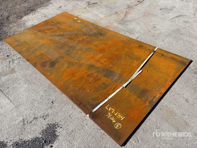 Quantity of (2) 2026 SKLP 5 ft x 10 ft (.4 in Thick) Steel Plates (Unused)