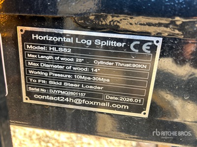 2026 GIYI GY-HLS82 Log splitter (Unused)