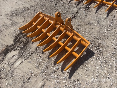 2026 GIYI 38 in pro fit to cat 303 Excavator Rake (Unused)