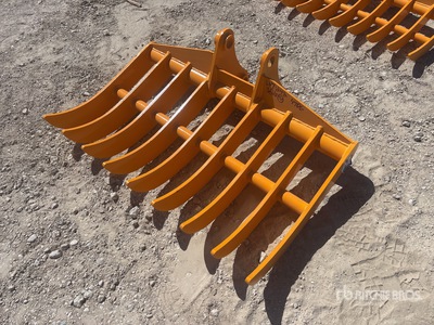2026 GIYI 45 in Excavator Rake - Fits Cat 307 (Unused)