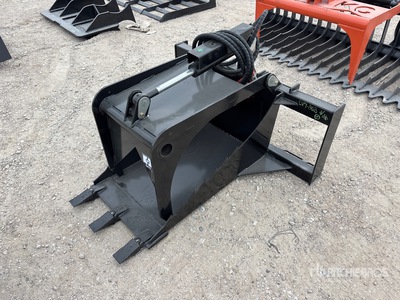 2026 GIYI GY-SGB45 22 in Skid Steer Stump Grapple Bucket Accessorio per mini pala (Unused)