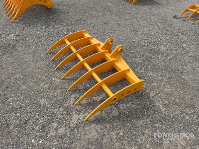 2026 GIYI 46 in Excavator Rake - Fits Cat 303 (Unused)