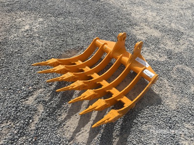 2026 GIYI 32 in Excavator Rake - Fits Cat 305 (Unused)