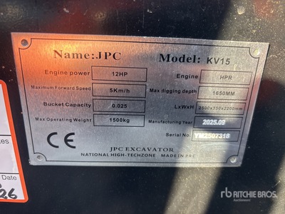 JPC KV15 Minibagger (Unused)